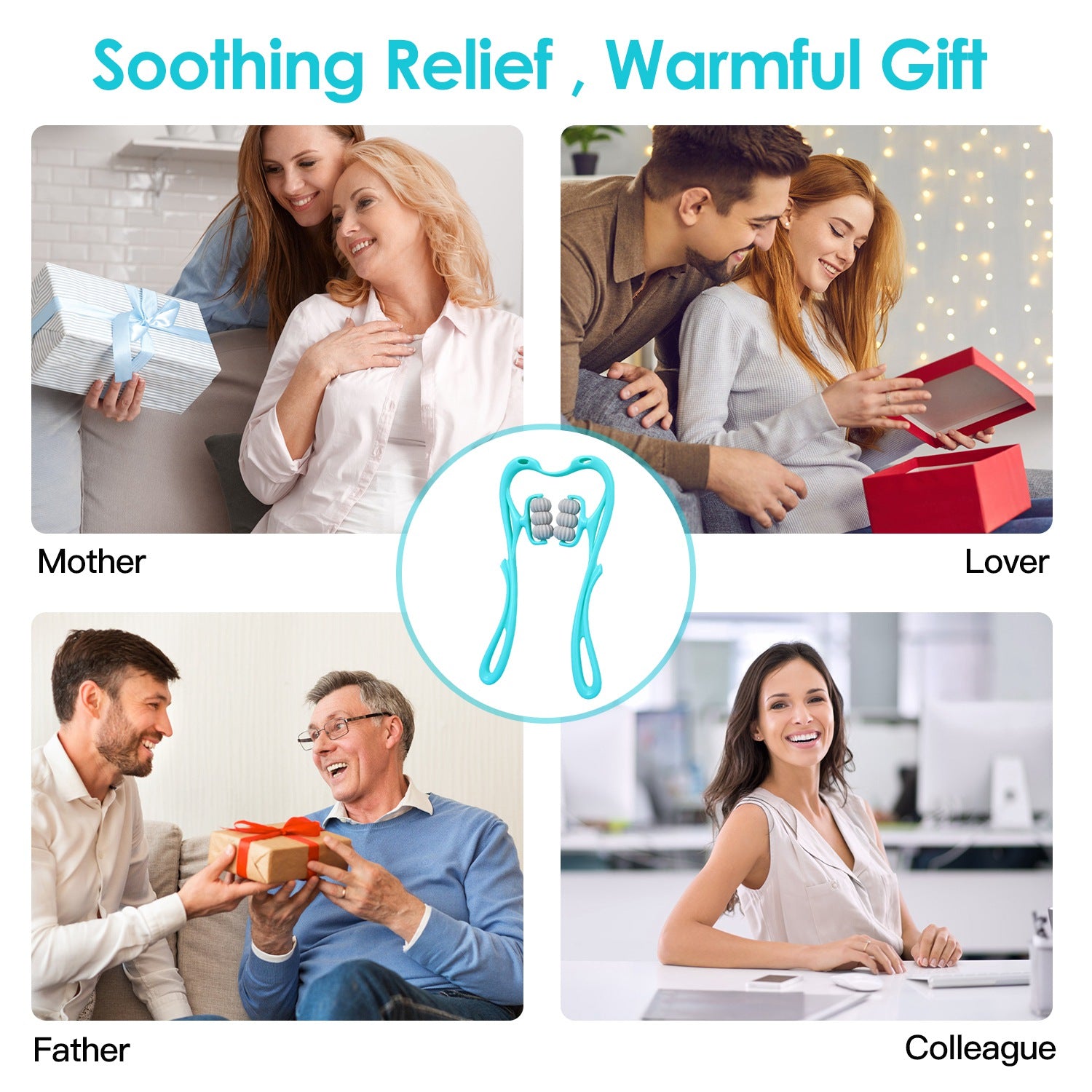 360° Trigger Point Neck Roller Massager – Deep Tissue Cervical Relief Tool (6-Ball Portable Pain Relief)