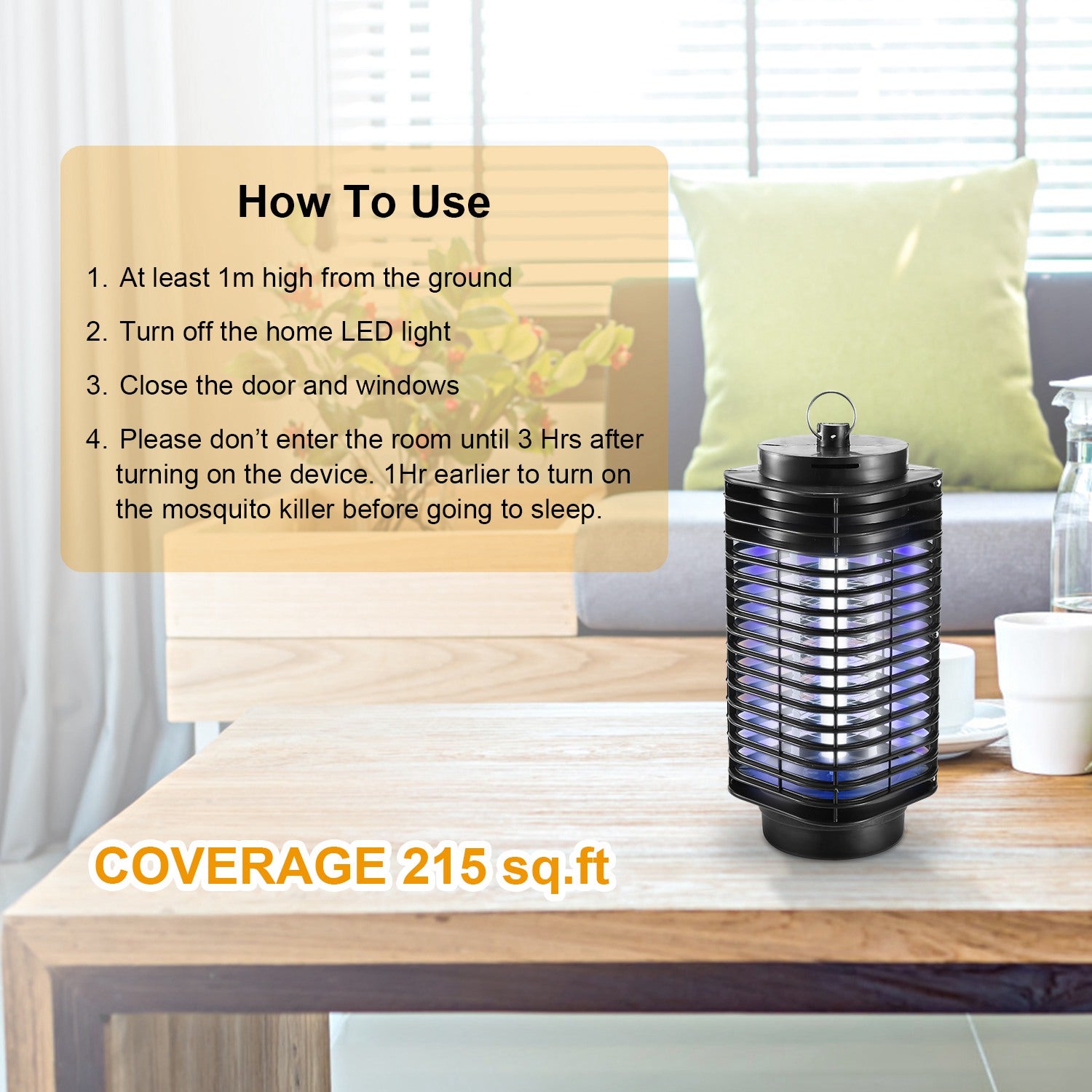 Rechargeable Mosquito Zapper Lantern – Portable Bug Killer for Patio, Camping & Indoor Use