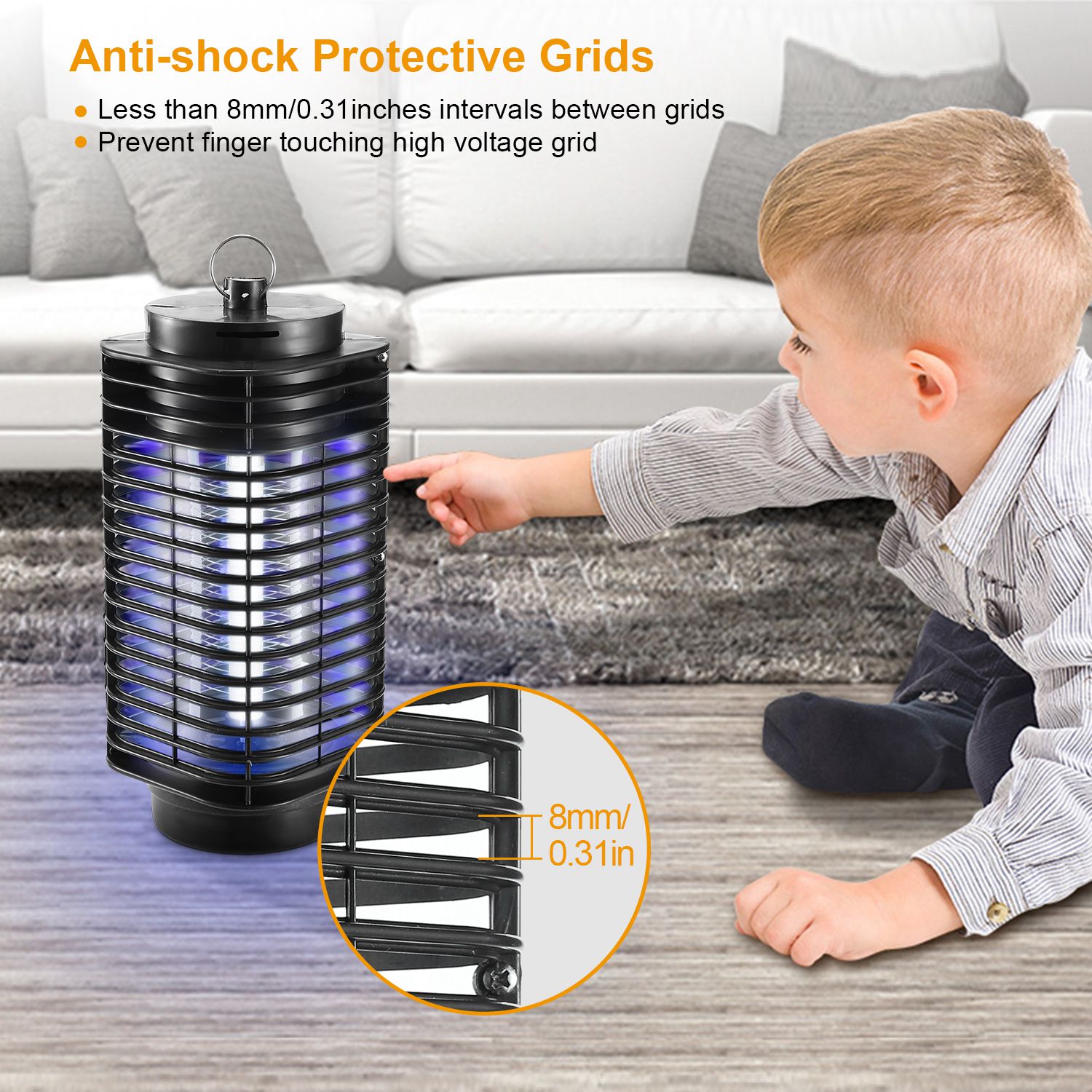Rechargeable Mosquito Zapper Lantern – Portable Bug Killer for Patio, Camping & Indoor Use