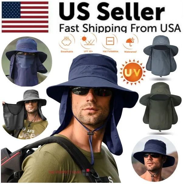 UV Protection Wide Brim Sun Hat – Lightweight Bucket Hat for Hiking, Fishing & Everyday Outdoor Use