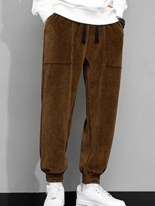Men’s Corduroy Casual Pants – Clean Fit Straight Leg Everyday Pants