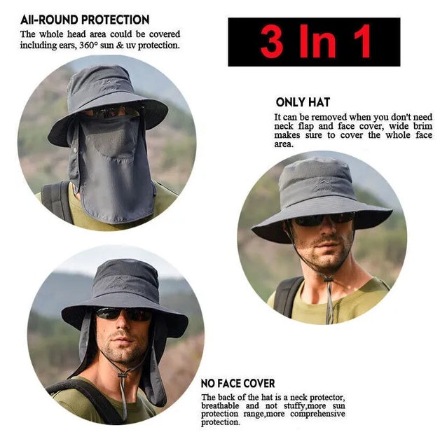 UV Protection Wide Brim Sun Hat – Lightweight Bucket Hat for Hiking, Fishing & Everyday Outdoor Use