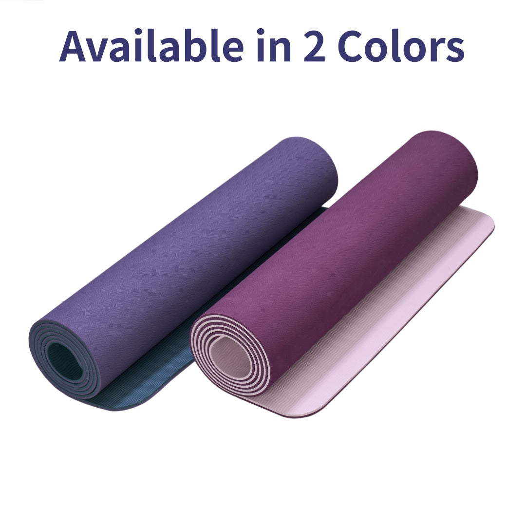 Pink Non-Slip Pilates & Yoga Mat (72” x 24”) – Soft TPE Home Workout Essential