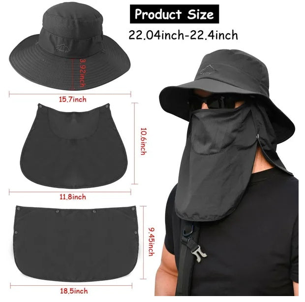 UV Protection Wide Brim Sun Hat – Lightweight Bucket Hat for Hiking, Fishing & Everyday Outdoor Use