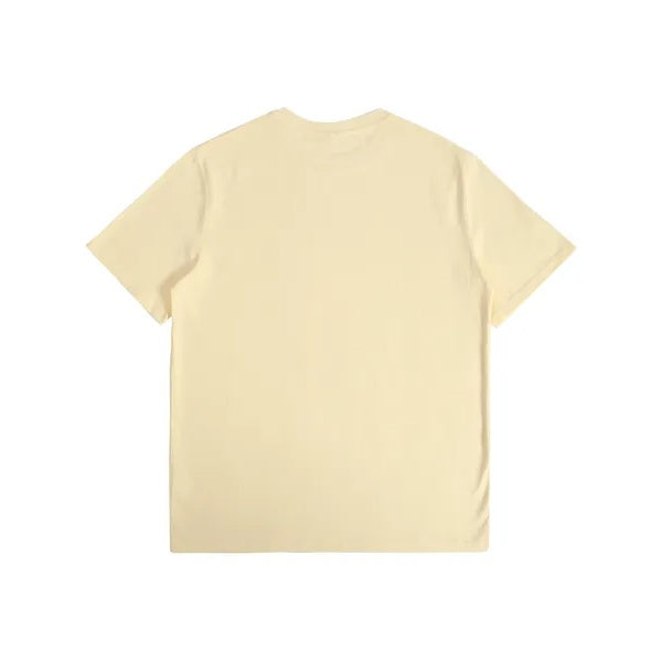 100% Cotton Tee - Perfect Quality - White Tee & Yellow
