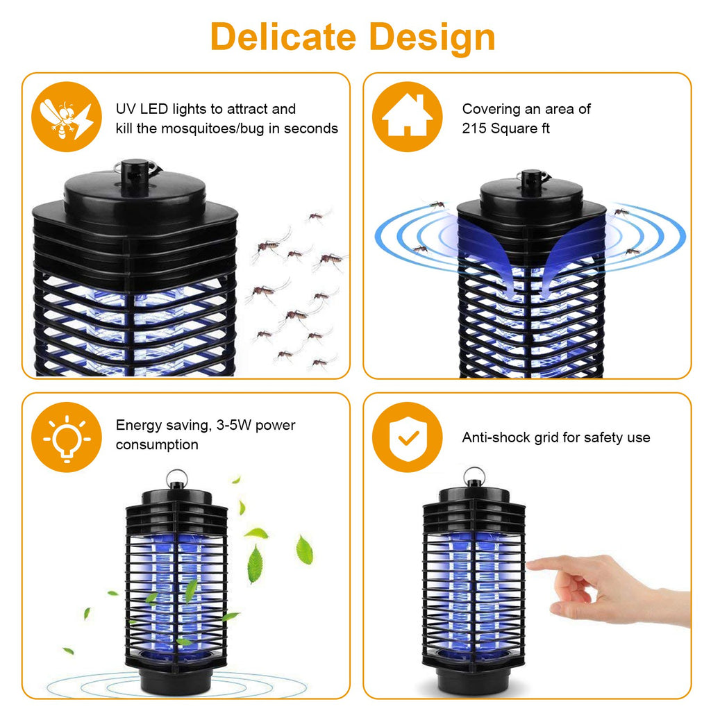 Rechargeable Mosquito Zapper Lantern – Portable Bug Killer for Patio, Camping & Indoor Use