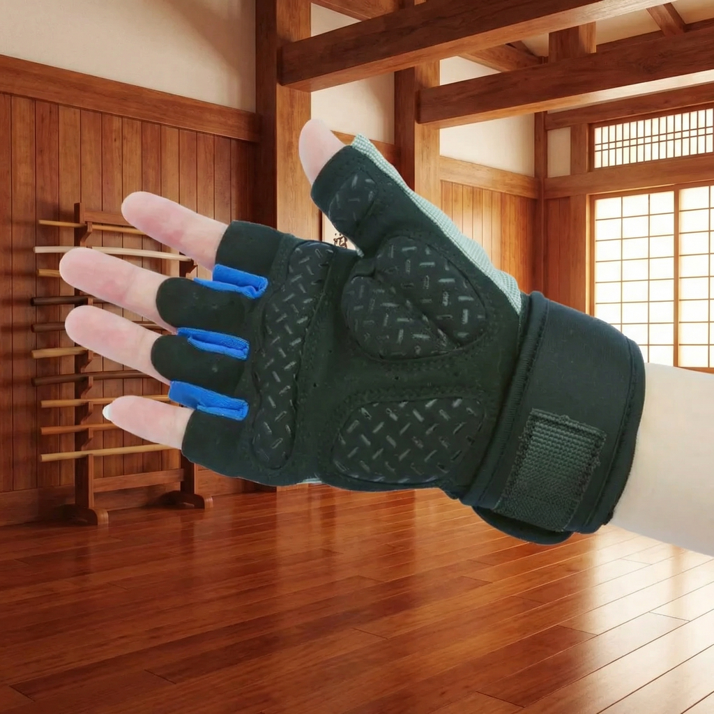 PowerGrip Training Gloves w/ Wrist Support – Anti-Slip Weightlifting & Gym Gloves (Unisex)