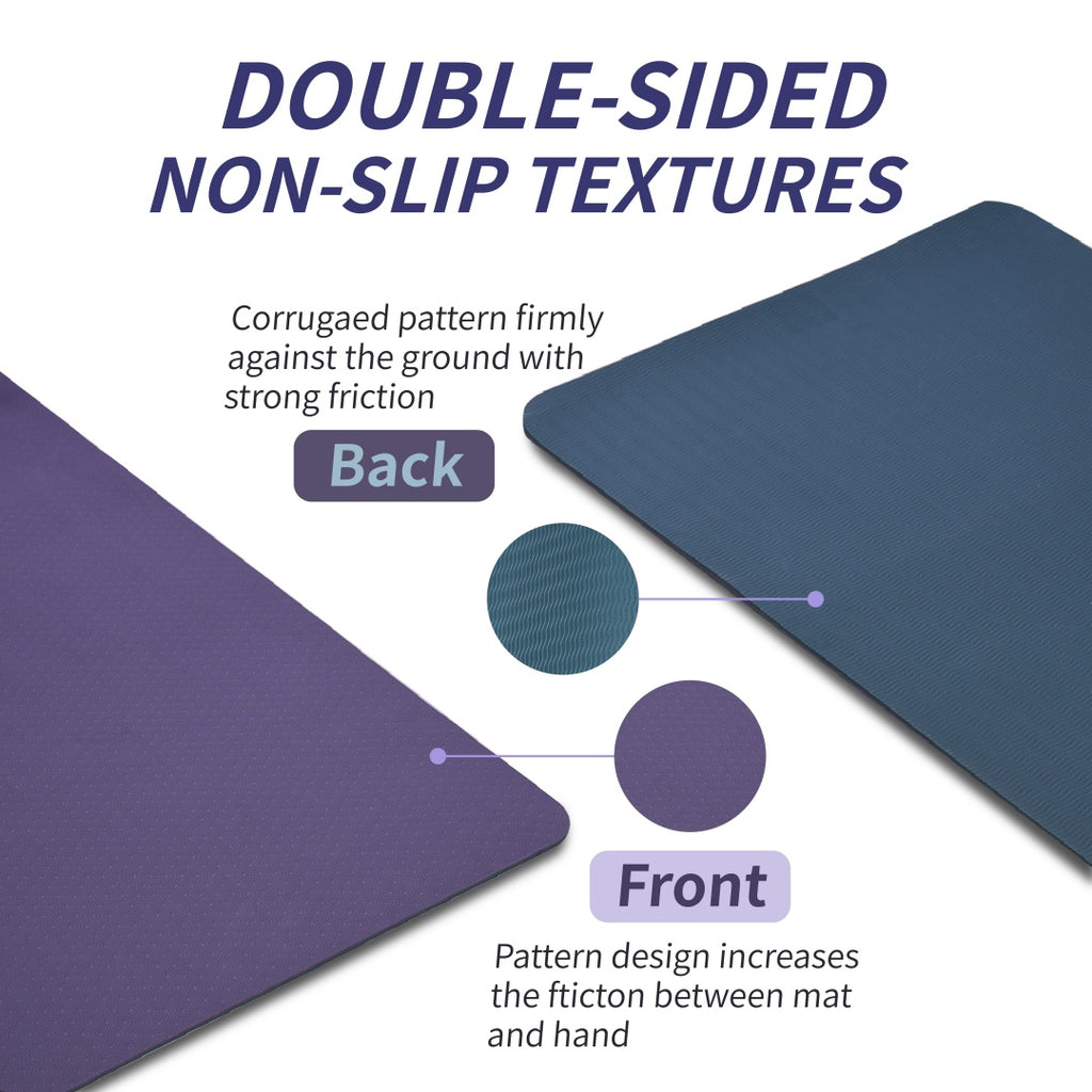 Pink Non-Slip Pilates & Yoga Mat (72” x 24”) – Soft TPE Home Workout Essential