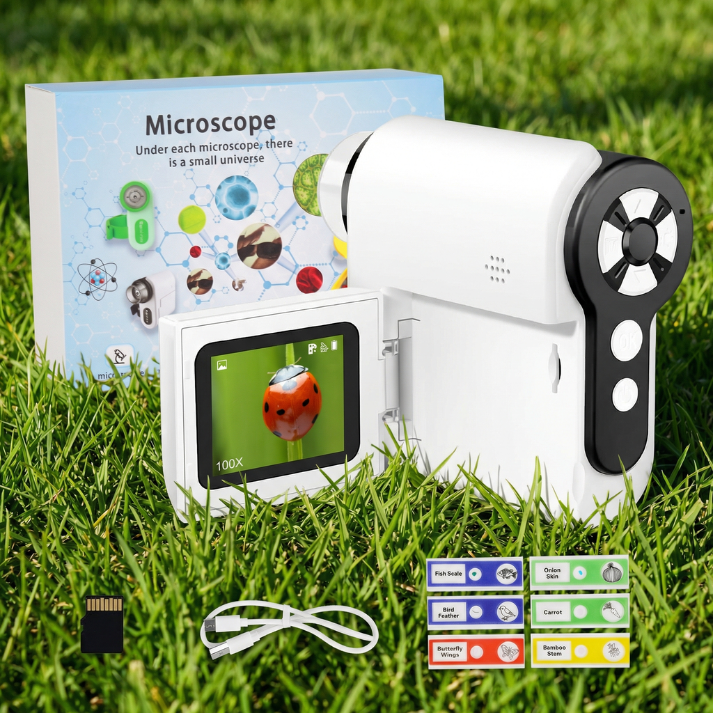 3-In-1 Explorer Camera  Microscope • Telescope • Video Recorder (32GB Included) For Curious Kids 6+