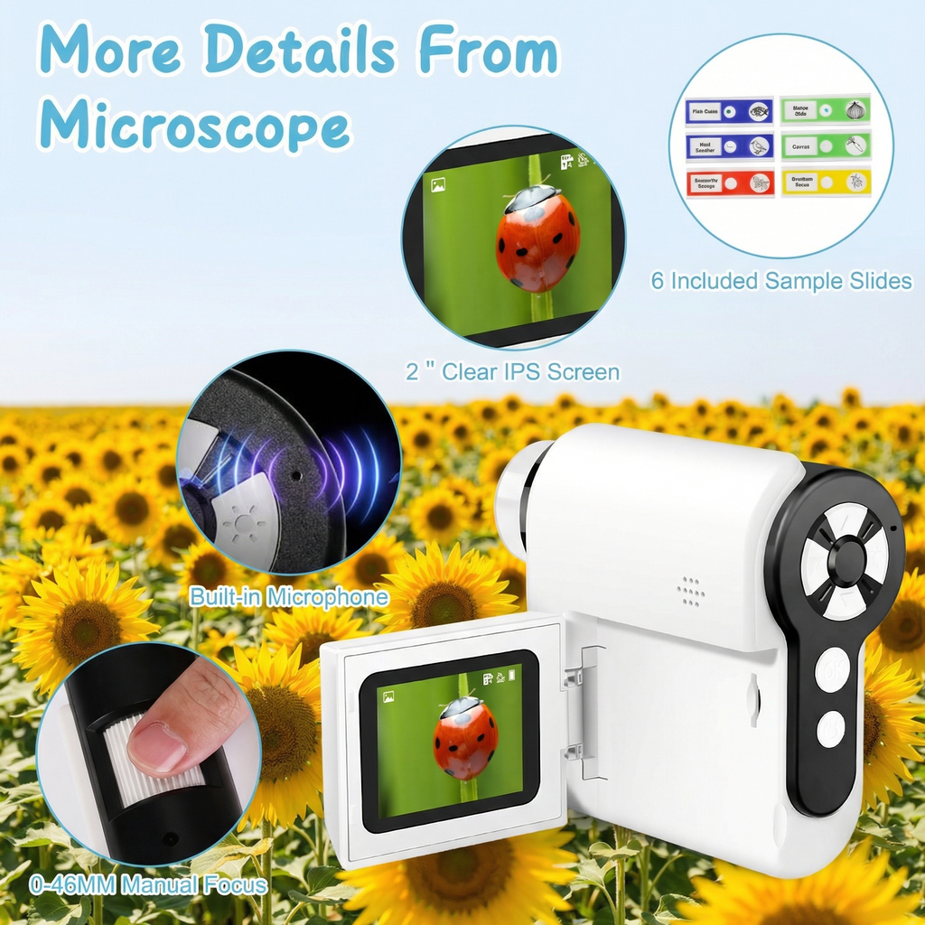 3-In-1 Explorer Camera  Microscope • Telescope • Video Recorder (32GB Included) For Curious Kids 6+
