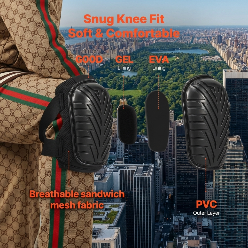 Heavy-Duty Gel Knee Pads for Work – Construction, Flooring & Gardening Protection
